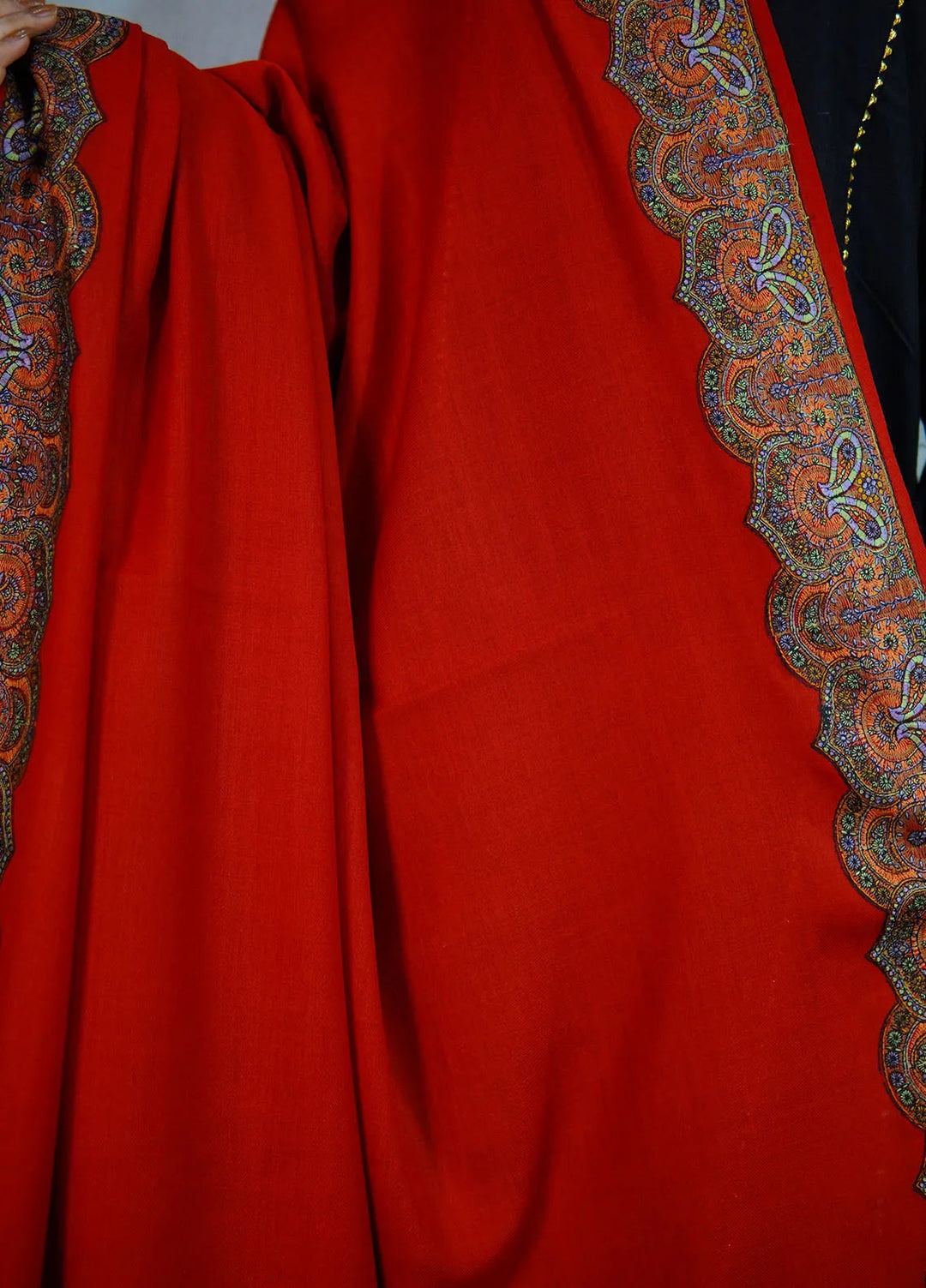 Sanaulla Exclusive Range Pashmina Shawl KPS D-25 Mehroon 1 - Winter Collection