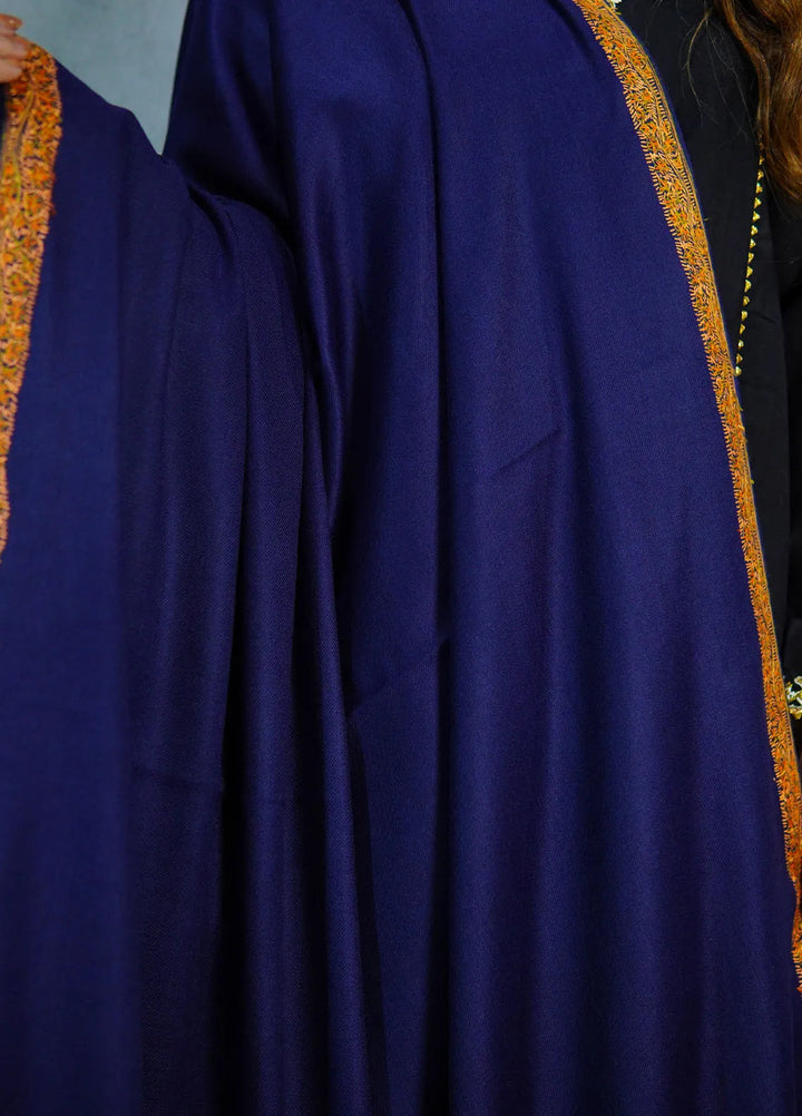 Sanaulla Exclusive Range Pashmina Shawl KPS D-28 Navy Blue 3 - Winter Collection