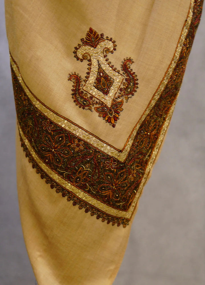 Sanaulla Exclusive Range Pashmina Shawl KPS D-32 Brown - Winter Collection