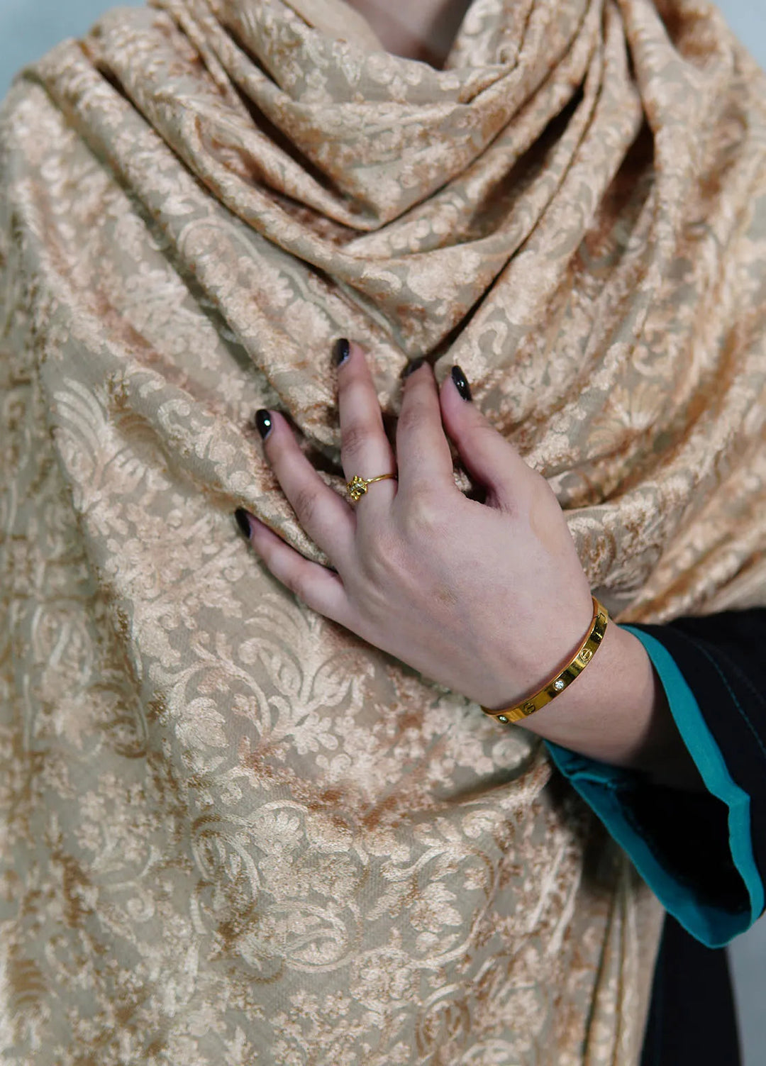 Sanaulla Exclusive Range Pashmina Shawl KPS D-35 Brown 1 - Winter Collection