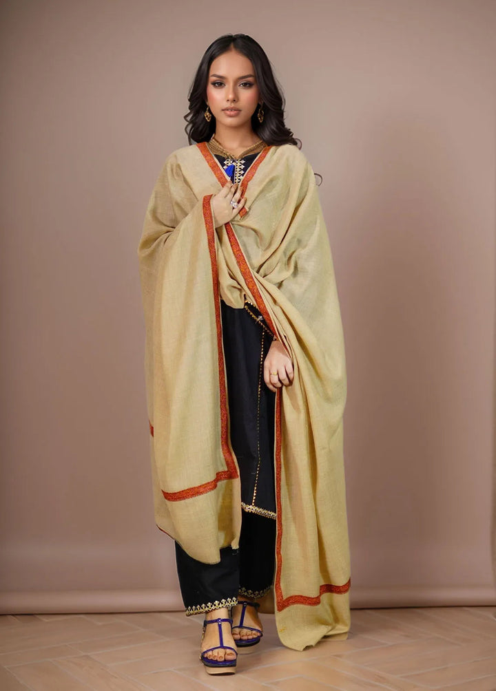 Sanaulla Exclusive Range Pashmina Shawl KPS D-36 Brown - Winter Collection