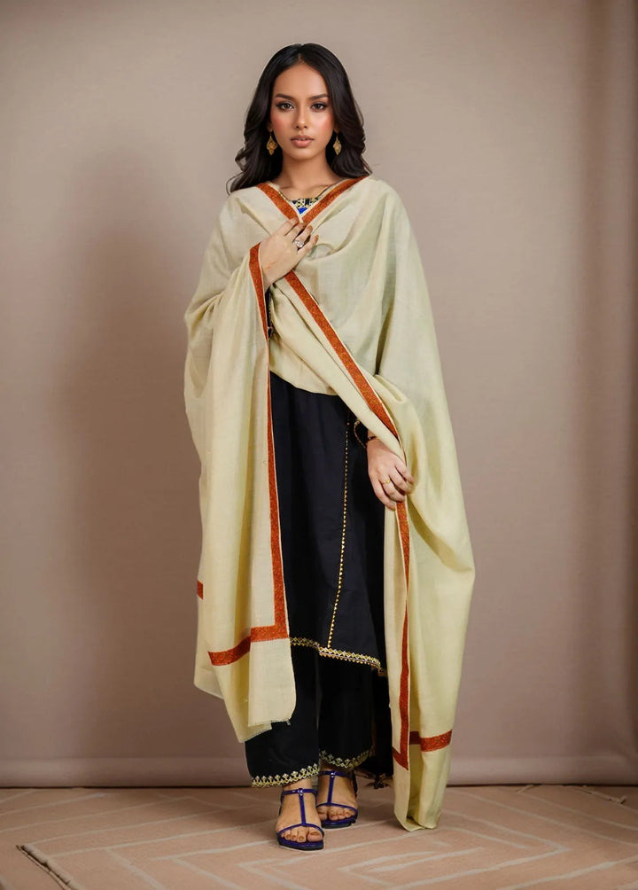 Sanaulla Exclusive Range Pashmina Shawl KPS D-36 Light Brown 1 - Winter Collection
