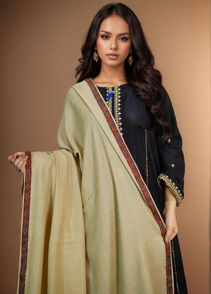 Sanaulla Exclusive Range Pashmina Shawl KPS D-36 Light Brown 3 - Winter Collection