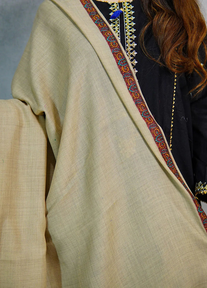Sanaulla Exclusive Range Pashmina Shawl KPS D-36 Light Brown 3 - Winter Collection