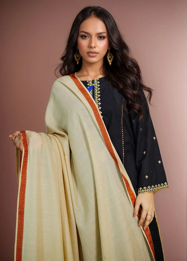 Sanaulla Exclusive Range Pashmina Shawl KPS D-36 Light Brown 5 - Winter Collection