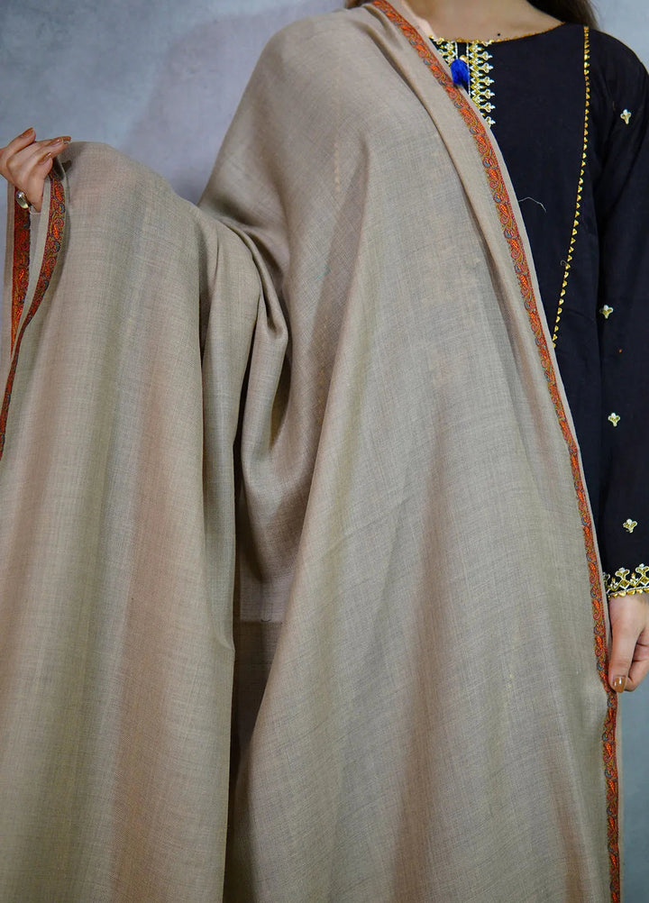 Sanaulla Exclusive Range Pashmina Shawl KPS D-38 Beige 1 - Winter Collection