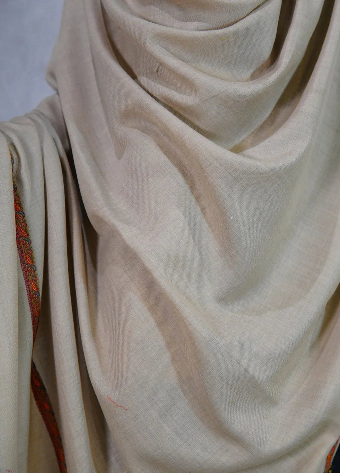 Sanaulla Exclusive Range Pashmina Shawl KPS D-38 Beige 2 - Winter Collection