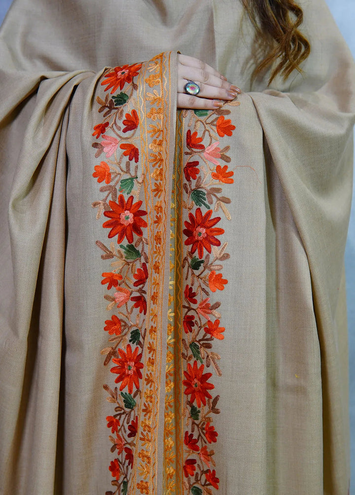 Sanaulla Exclusive Range Pashmina Shawl KPS D-4 Brown 4 - Winter Collection