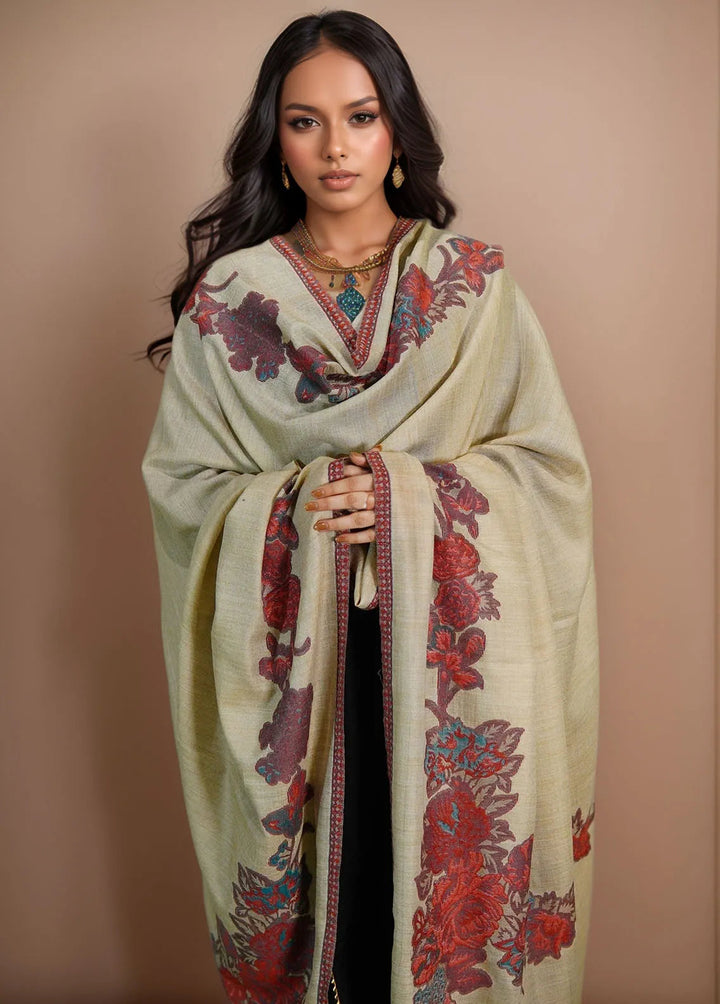 Sanaulla Exclusive Range Pashmina Shawl KPS D-42 Beige 3 - Winter Collection