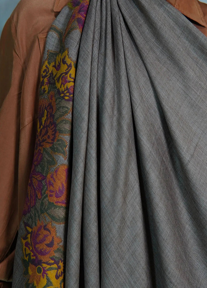 Sanaulla Exclusive Range Pashmina Shawl KPS D-42 Dark Brown 3 - Winter Collection