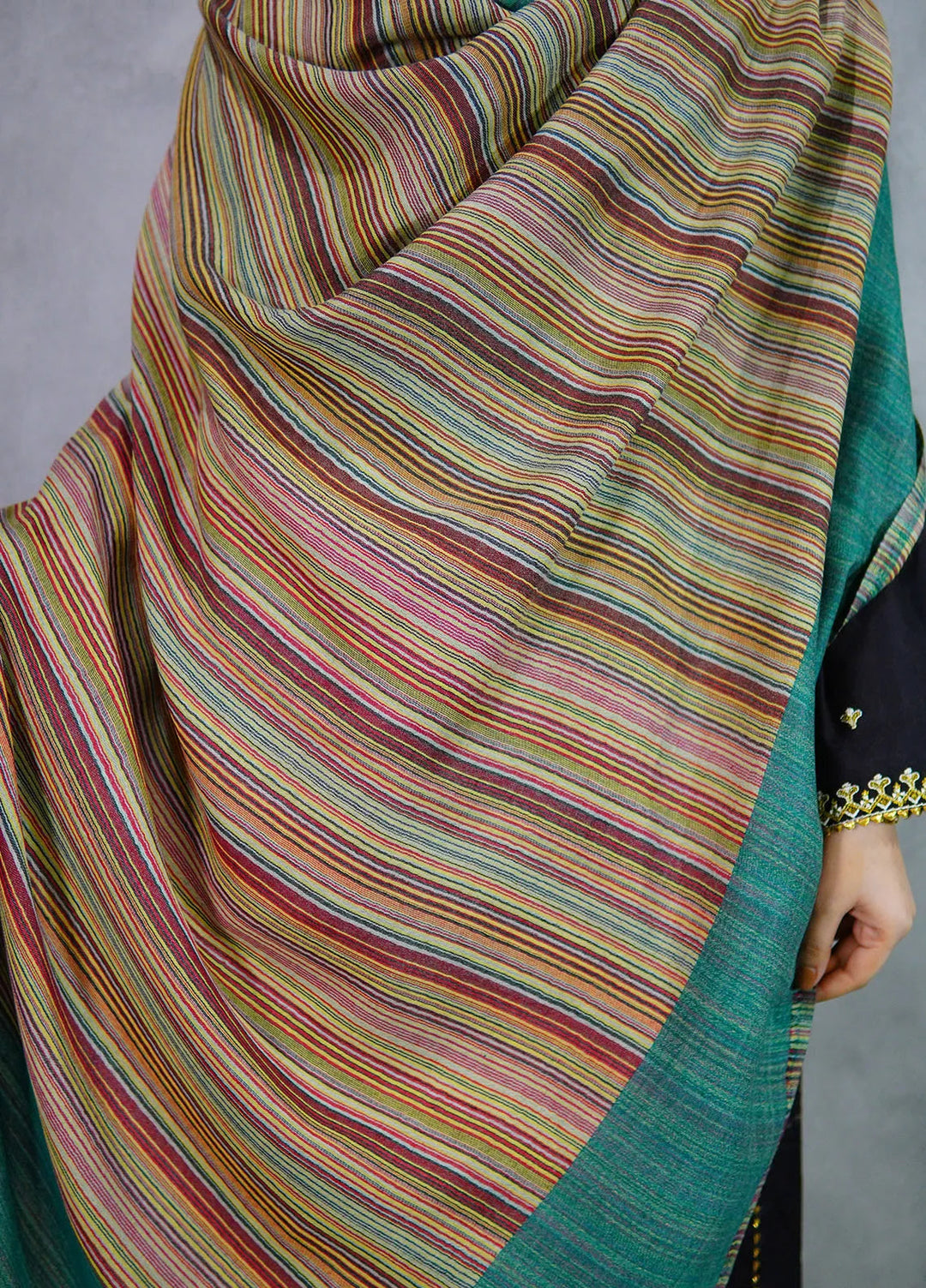 Sanaulla Exclusive Range Pashmina Shawl KPS D-43 Multi 10 - Winter Collection