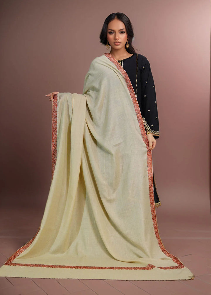 Sanaulla Exclusive Range Pashmina Shawl KPS D-51 Cream 2 - Winter Collection