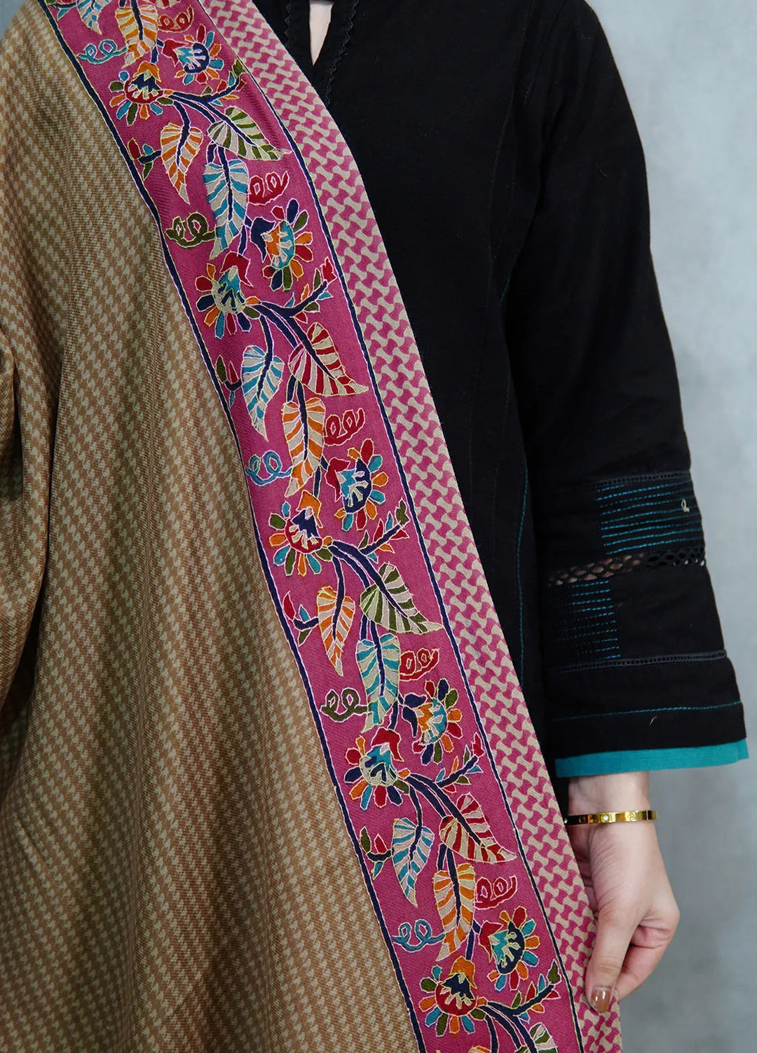 Sanaulla Exclusive Range Pashmina Shawl KPS D-52 Multi 1 - Winter Collection