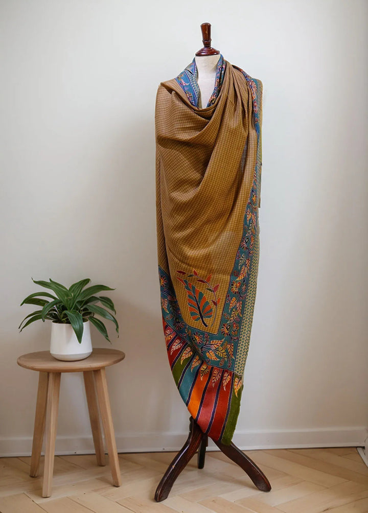 Sanaulla Exclusive Range Pashmina Shawl KPS D-52 Multi 19 - Winter Collection