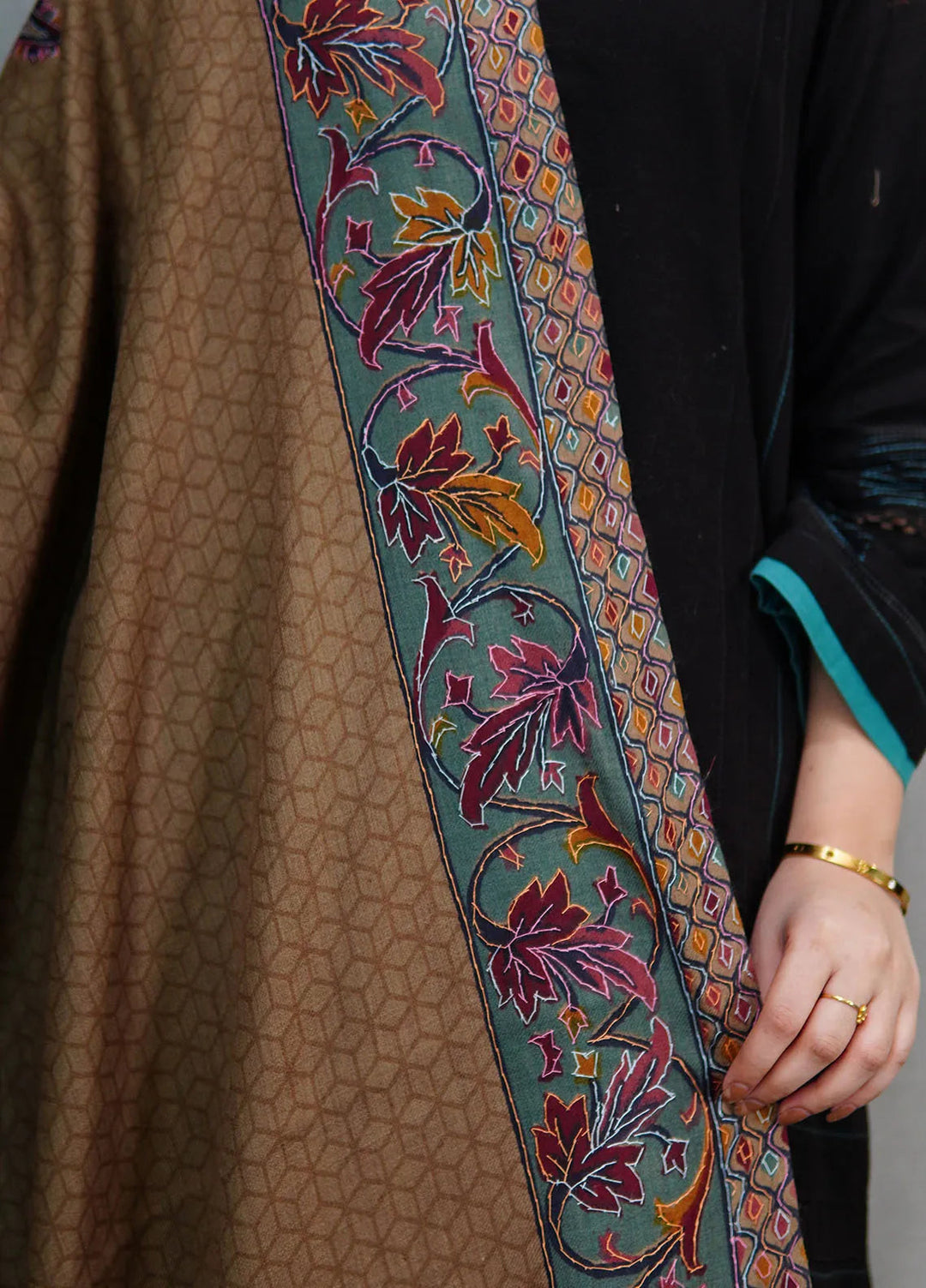 Sanaulla Exclusive Range Pashmina Shawl KPS D-52 Multi 2 - Winter Collection