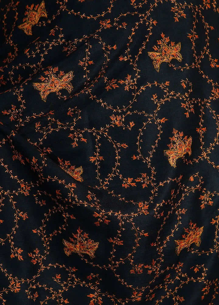 Sanaulla Exclusive Range Pashmina Shawl KPS D-57 Black 4 - Winter Collection