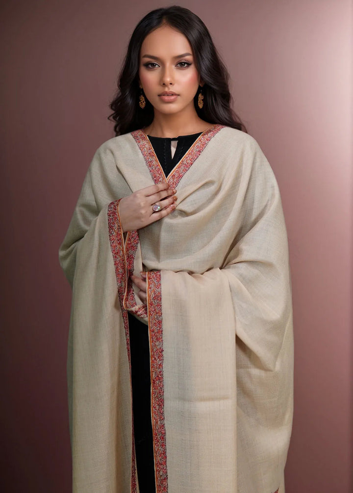 Sanaulla Exclusive Range Pashmina Shawl KPS D-59 Brown 1 - Winter Collection