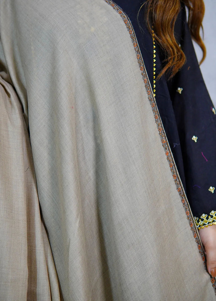 Sanaulla Exclusive Range Pashmina Shawl KPS D-62 Brown 2 - Winter Collection