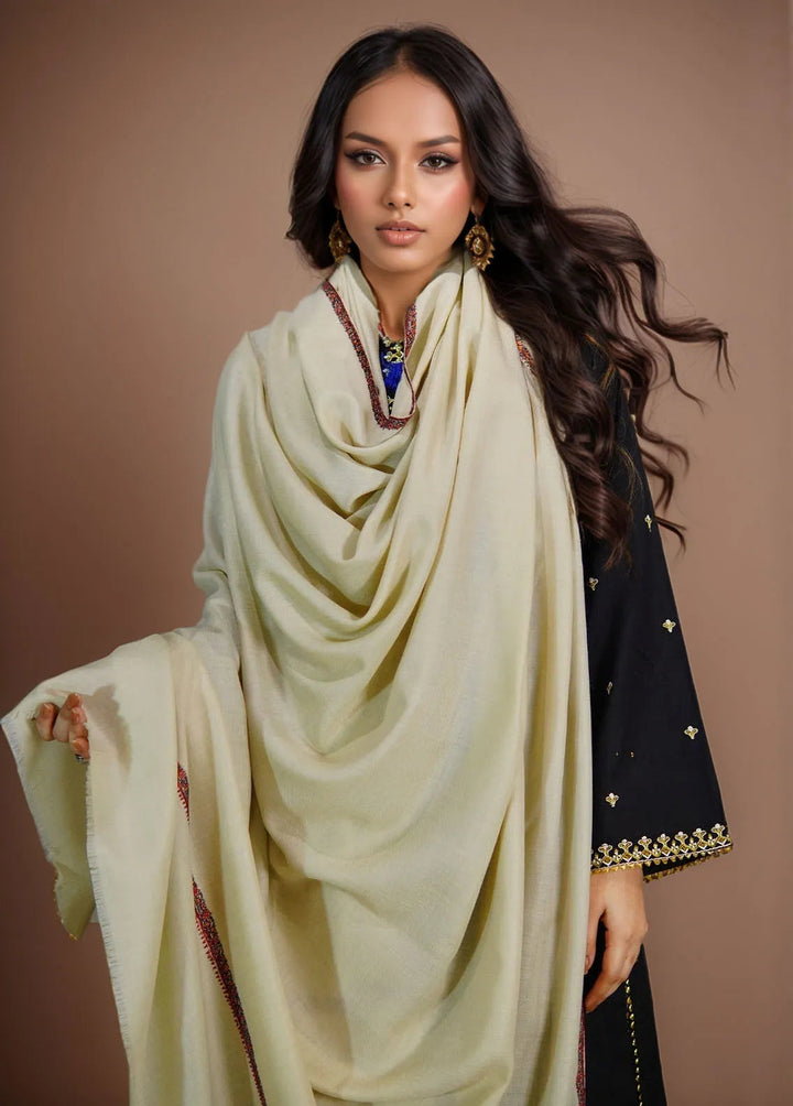 Sanaulla Exclusive Range Pashmina Shawl KPS D-62 Cream 1 - Winter Collection