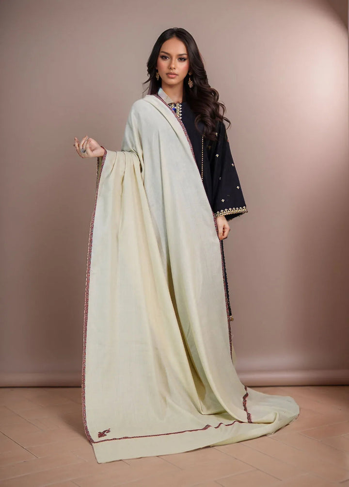 Sanaulla Exclusive Range Pashmina Shawl KPS D-62 Cream 2 - Winter Collection