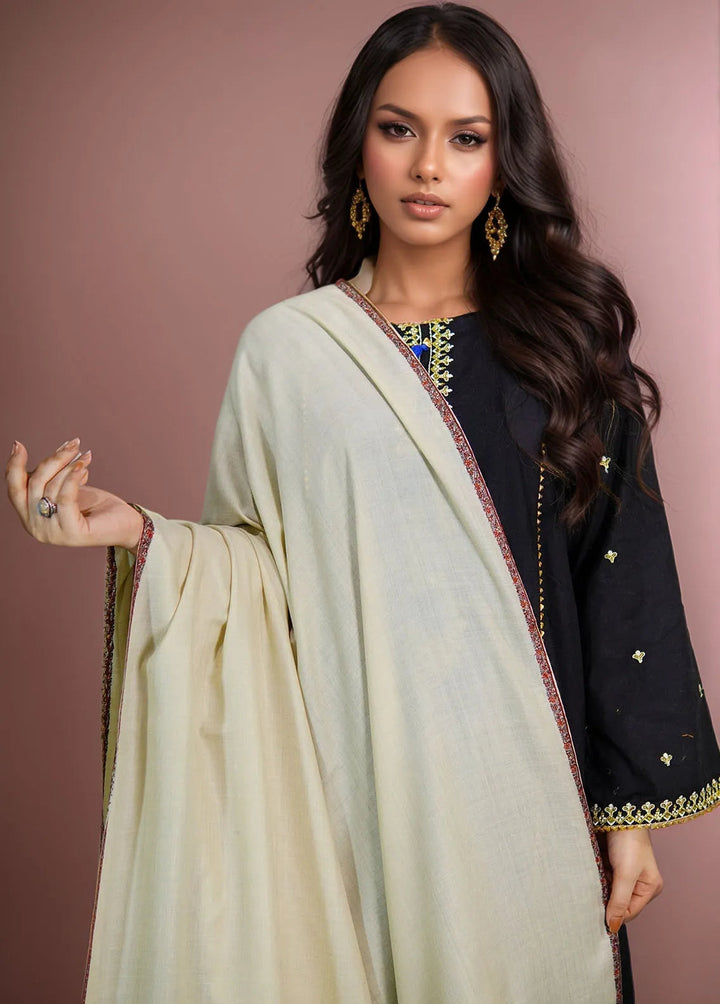 Sanaulla Exclusive Range Pashmina Shawl KPS D-62 Cream 2 - Winter Collection