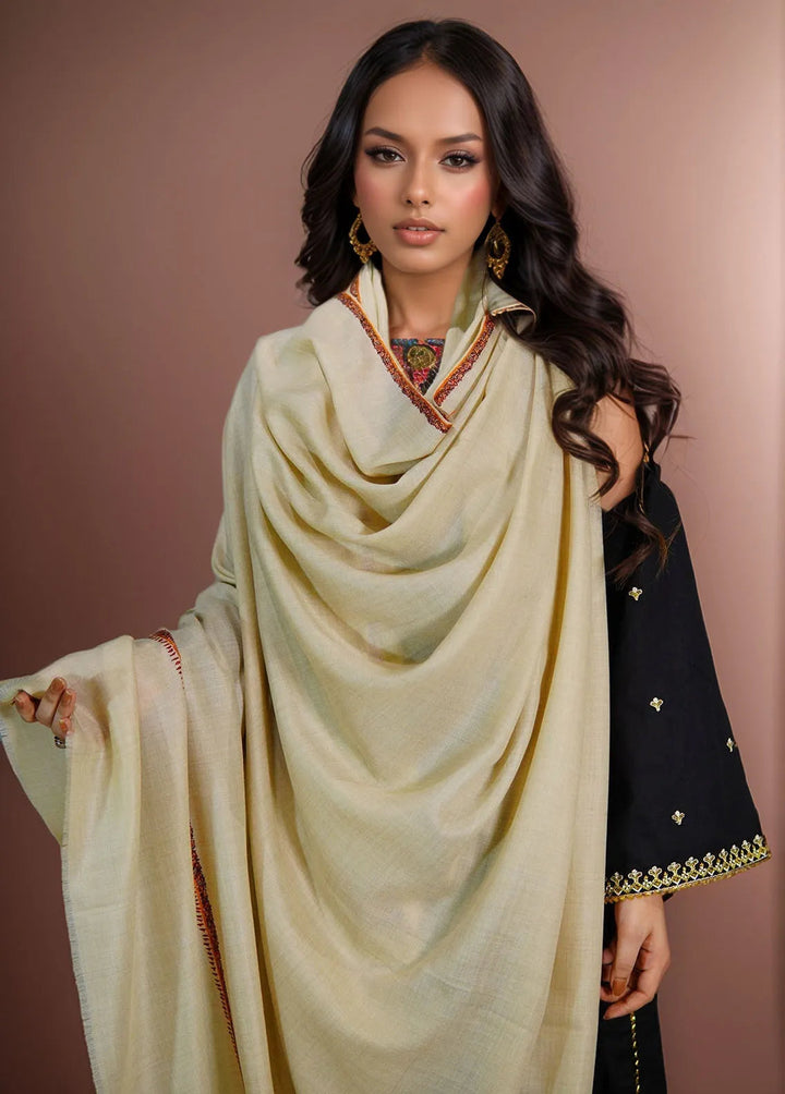 Sanaulla Exclusive Range Pashmina Shawl KPS D-62 Cream 5 - Winter Collection