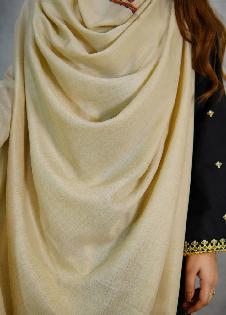 Sanaulla Exclusive Range Pashmina Shawl KPS D-62 Cream 5 - Winter Collection