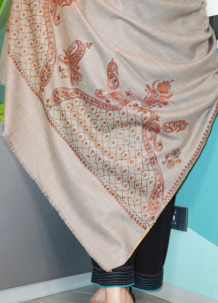 Sanaulla Exclusive Range Pashmina Shawl KPS D-86 Beige 1 - Winter Collection