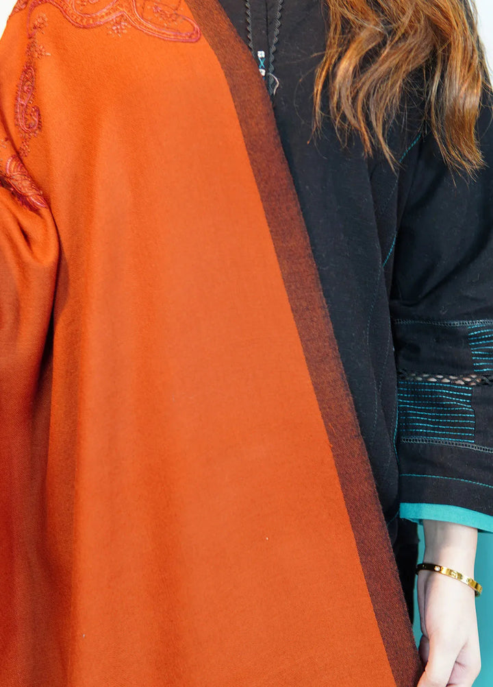 Sanaulla Exclusive Range Pashmina Shawl KPS D-86 Rust - Winter Collection