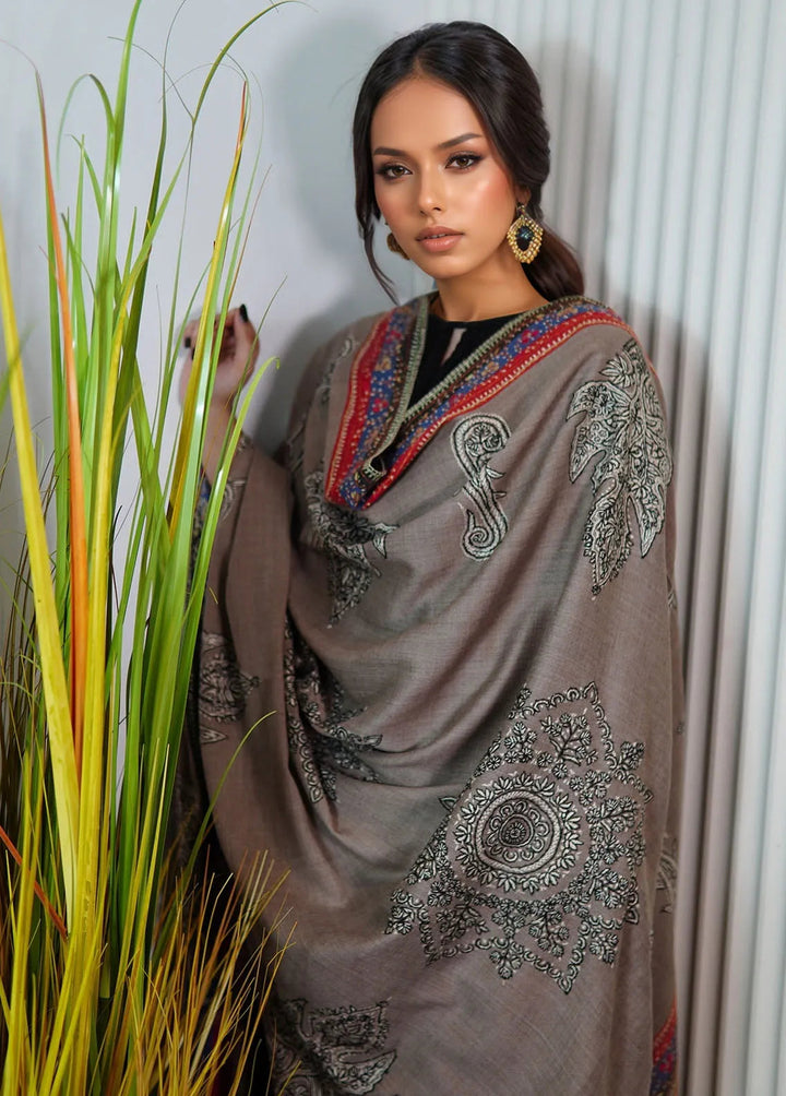 Sanaulla Exclusive Range Pashmina Shawl KPS D-89 Light Brown - Winter Collection