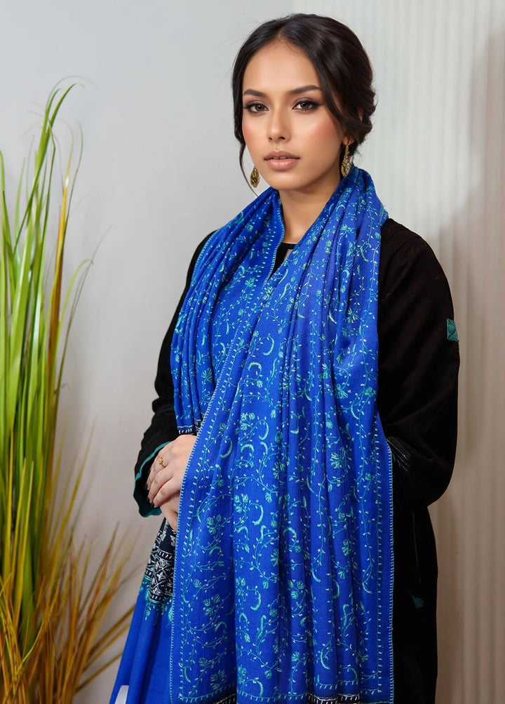 Sanaulla Exclusive Range Pashmina Shawl KPS D-94 Sky Blue - Winter Collection