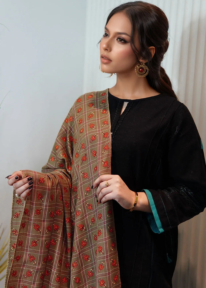 Sanaulla Exclusive Range Pashmina Shawl KPS D-95 Mehandi - Winter Collection