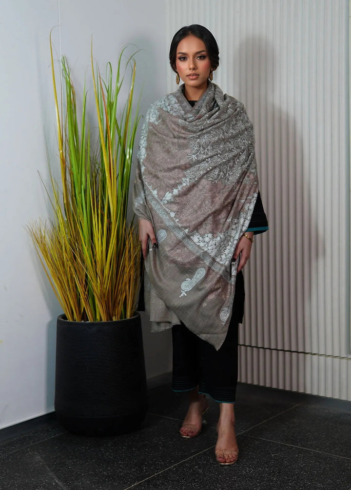 Sanaulla Exclusive Range Pashmina Shawl KPS D-98 Beige - Winter Collection