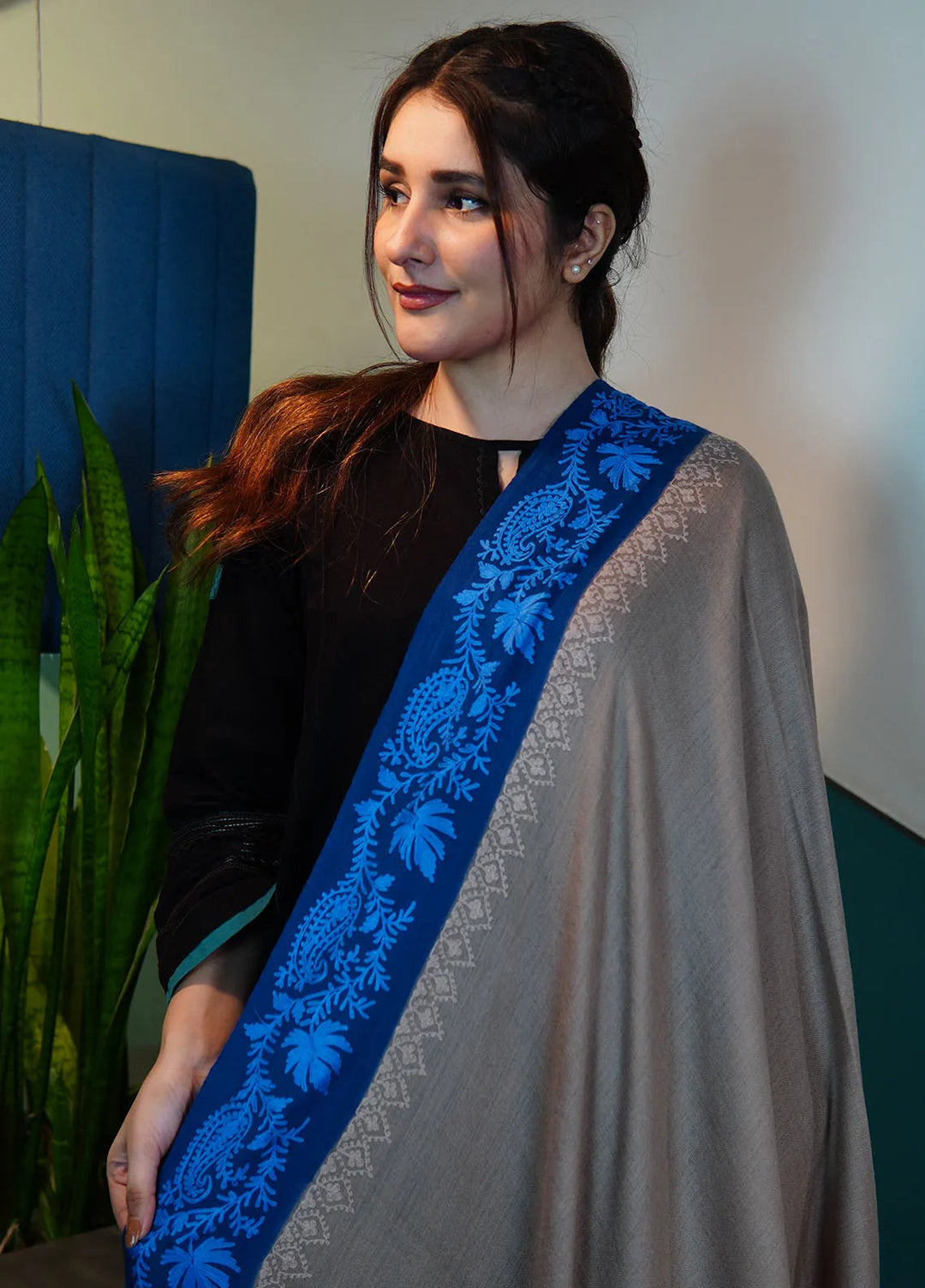 Sanaulla Exclusive Range Pashmina Shawl KPS D-99 Multi 1 - Winter Collection