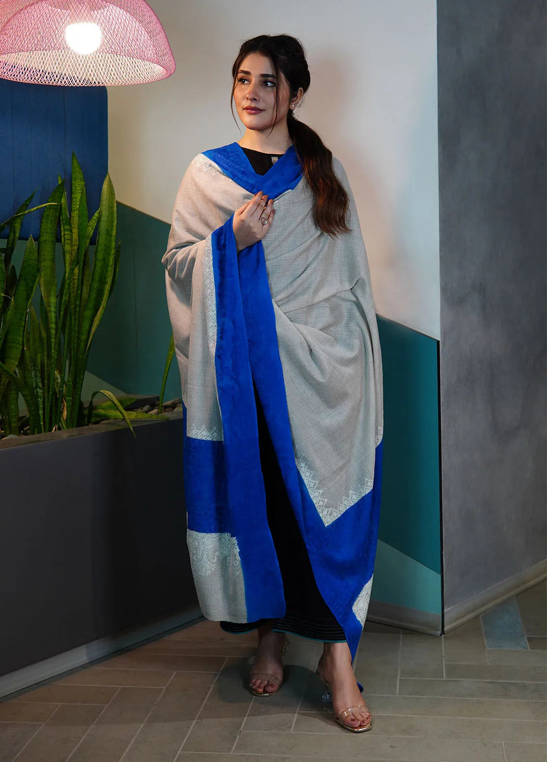 Sanaulla Exclusive Range Pashmina Shawl KPS D-99 Multi 5 - Winter Collection