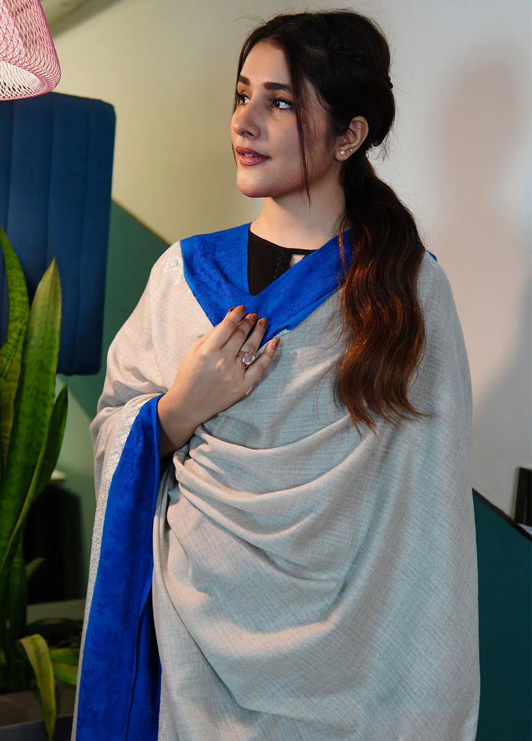 Sanaulla Exclusive Range Pashmina Shawl KPS D-99 Multi 5 - Winter Collection