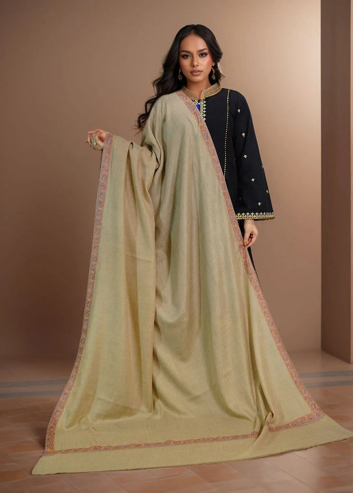 Sanaulla Exclusive Range Pashmina Shawl MAMA D-11 Dark Brown - Winter Collection