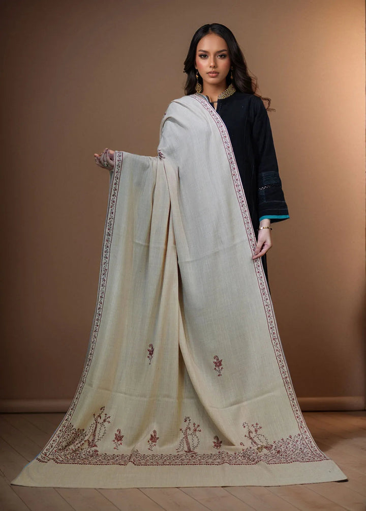 Sanaulla Exclusive Range Pashmina Shawl MAMA D-13 Fawn 2 - Winter Collection
