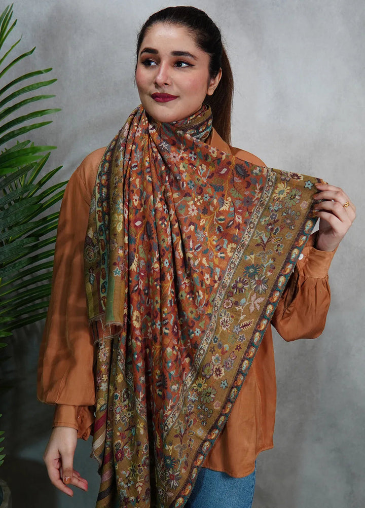 Sanaulla Exclusive Range Pashmina Shawl MAMA D-25 Multi 2 - Winter Collection