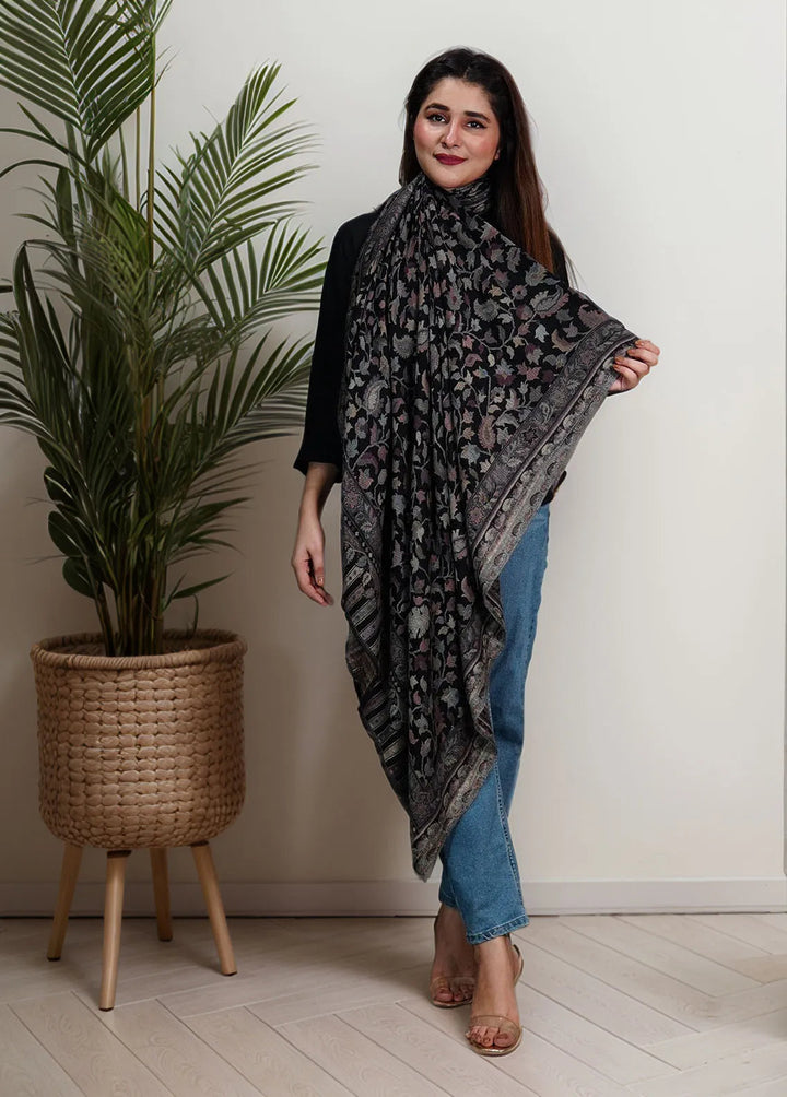 Sanaulla Exclusive Range Pashmina Shawl MAMA D-25 Multi 3 - Winter Collection