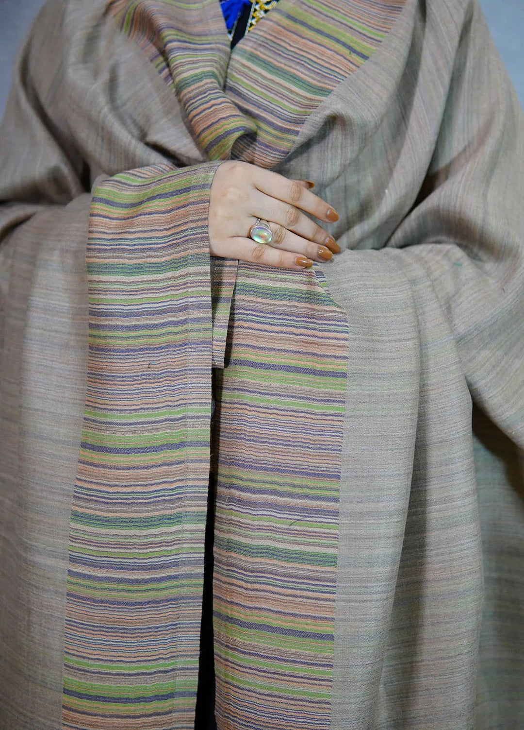 Sanaulla Exclusive Range Pashmina Shawl MAMA D-29 Brown 1 - Winter Collection