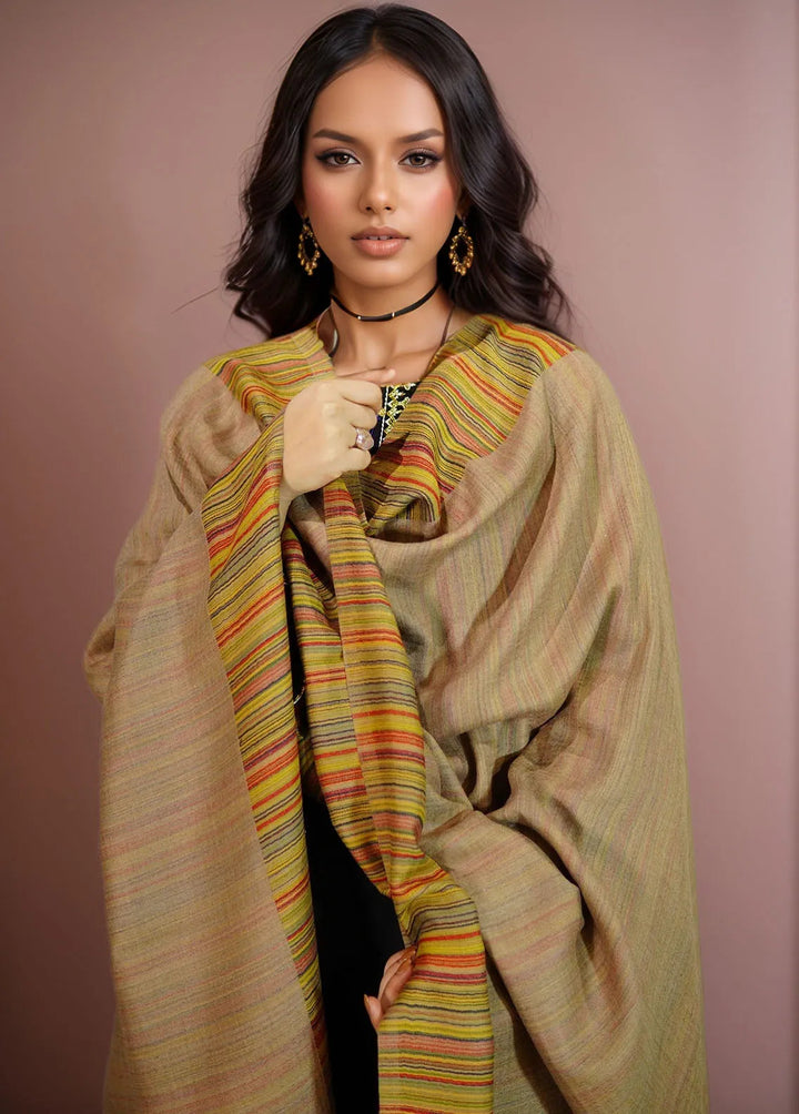 Sanaulla Exclusive Range Pashmina Shawl MAMA D-29 Brown 2 - Winter Collection
