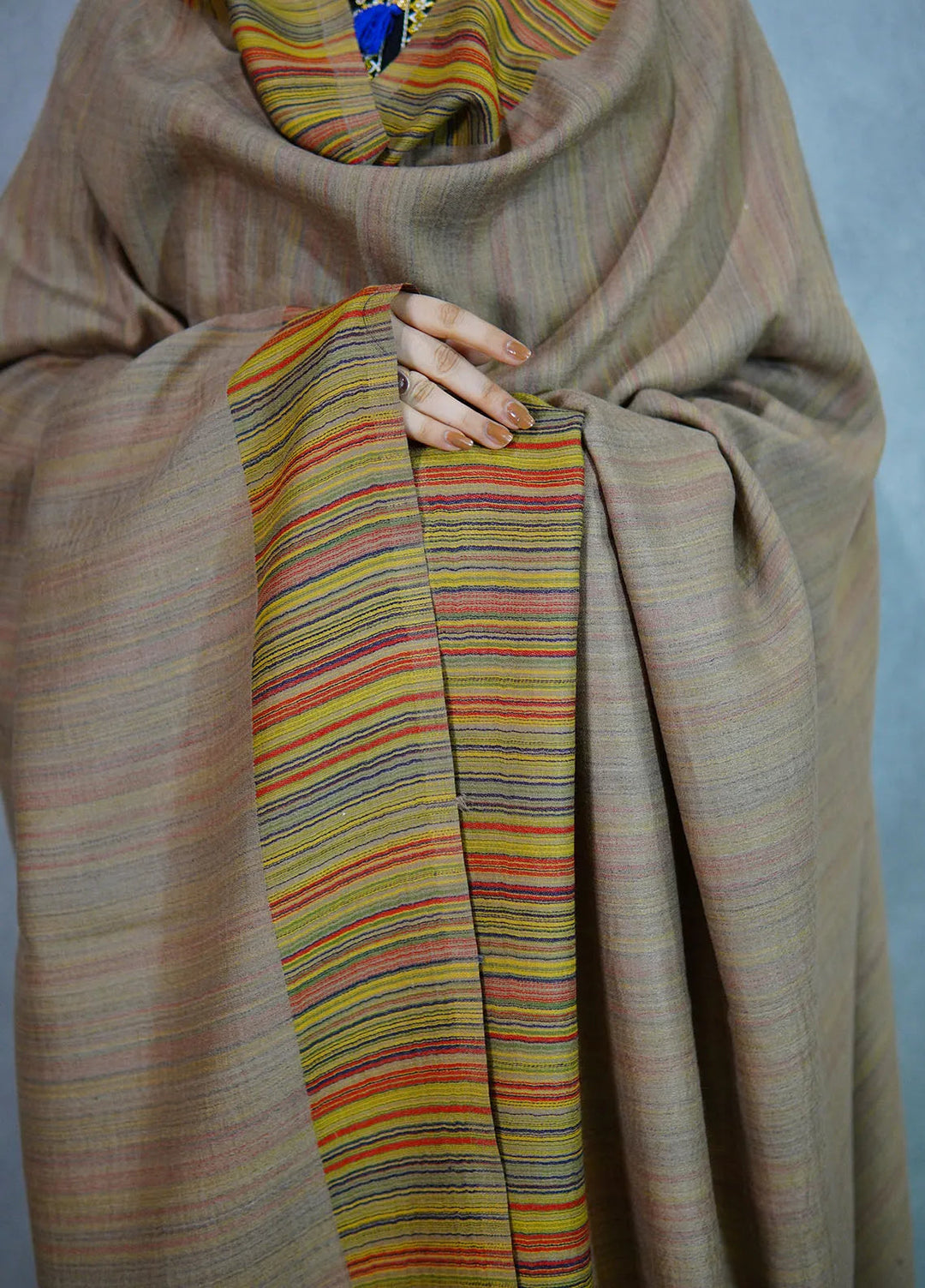 Sanaulla Exclusive Range Pashmina Shawl MAMA D-29 Brown 2 - Winter Collection