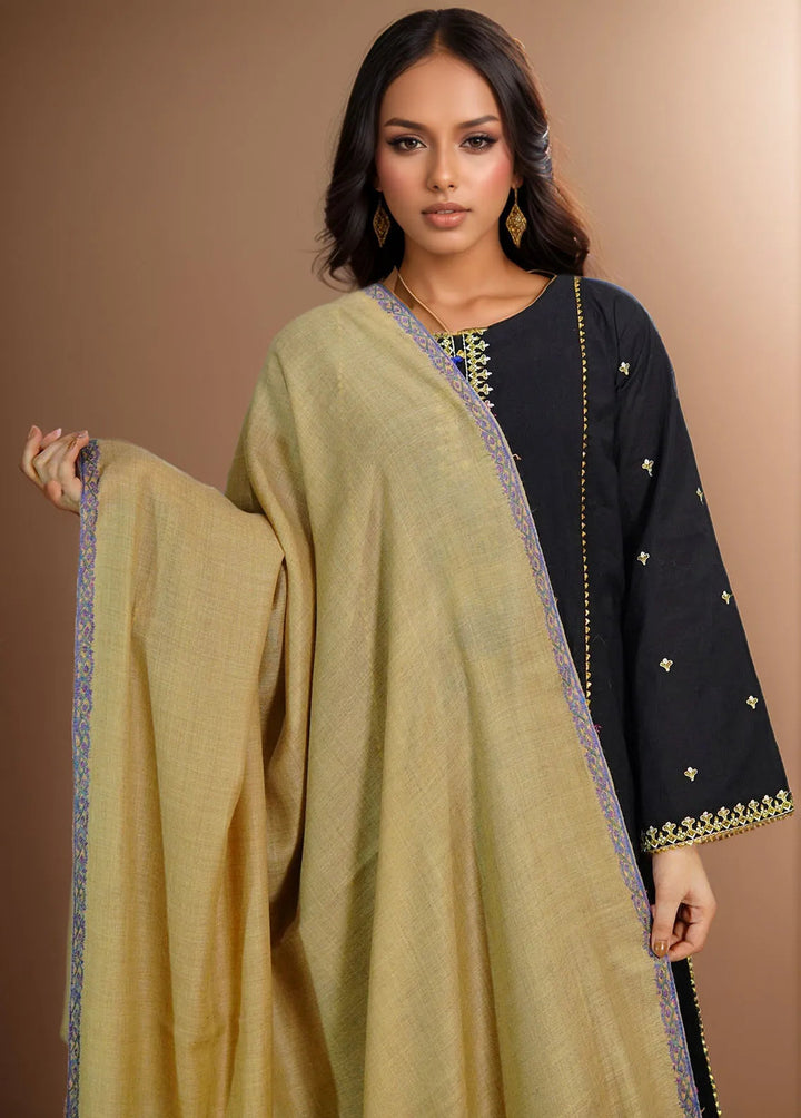 Sanaulla Exclusive Range Pashmina Shawl MAMA D-6 Brown 1 - Winter Collection