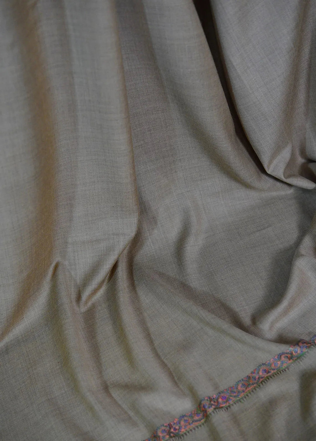 Sanaulla Exclusive Range Pashmina Shawl MAMA D-6 Dark Brown - Winter Collection