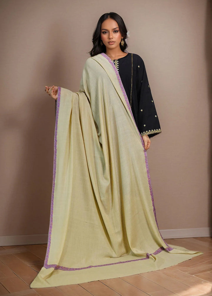 Sanaulla Exclusive Range Pashmina Shawl MAMA D-6 Fawn 2 - Winter Collection