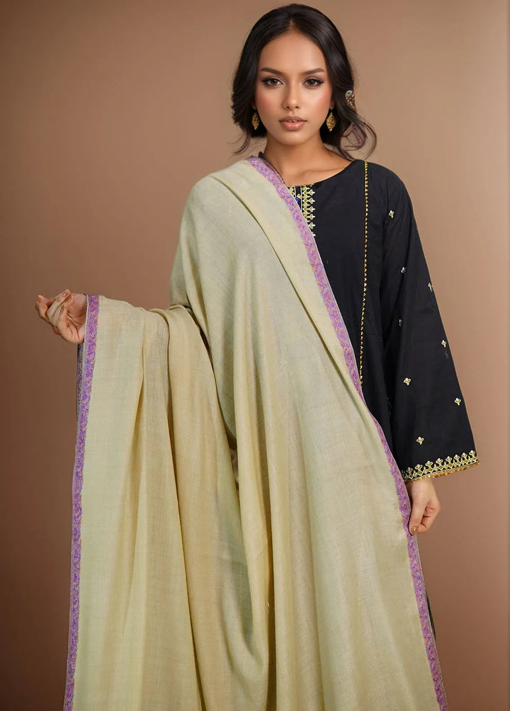 Sanaulla Exclusive Range Pashmina Shawl MAMA D-6 Fawn 2 - Winter Collection