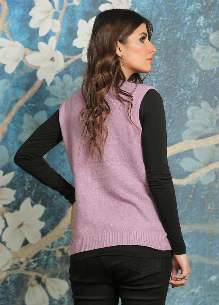 Sanaulla Exclusive Range Fancy Woolen Free Size  Sweater E8331-Purple - Woolen Women Sweaters