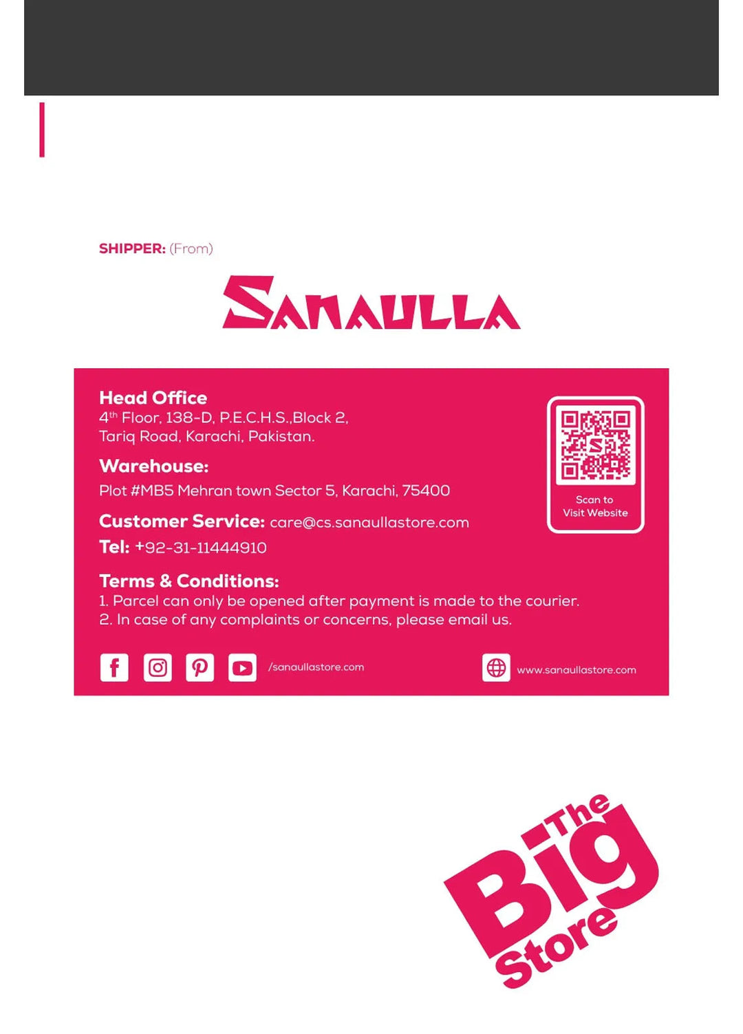 Sanaulla Packaging Flyer
