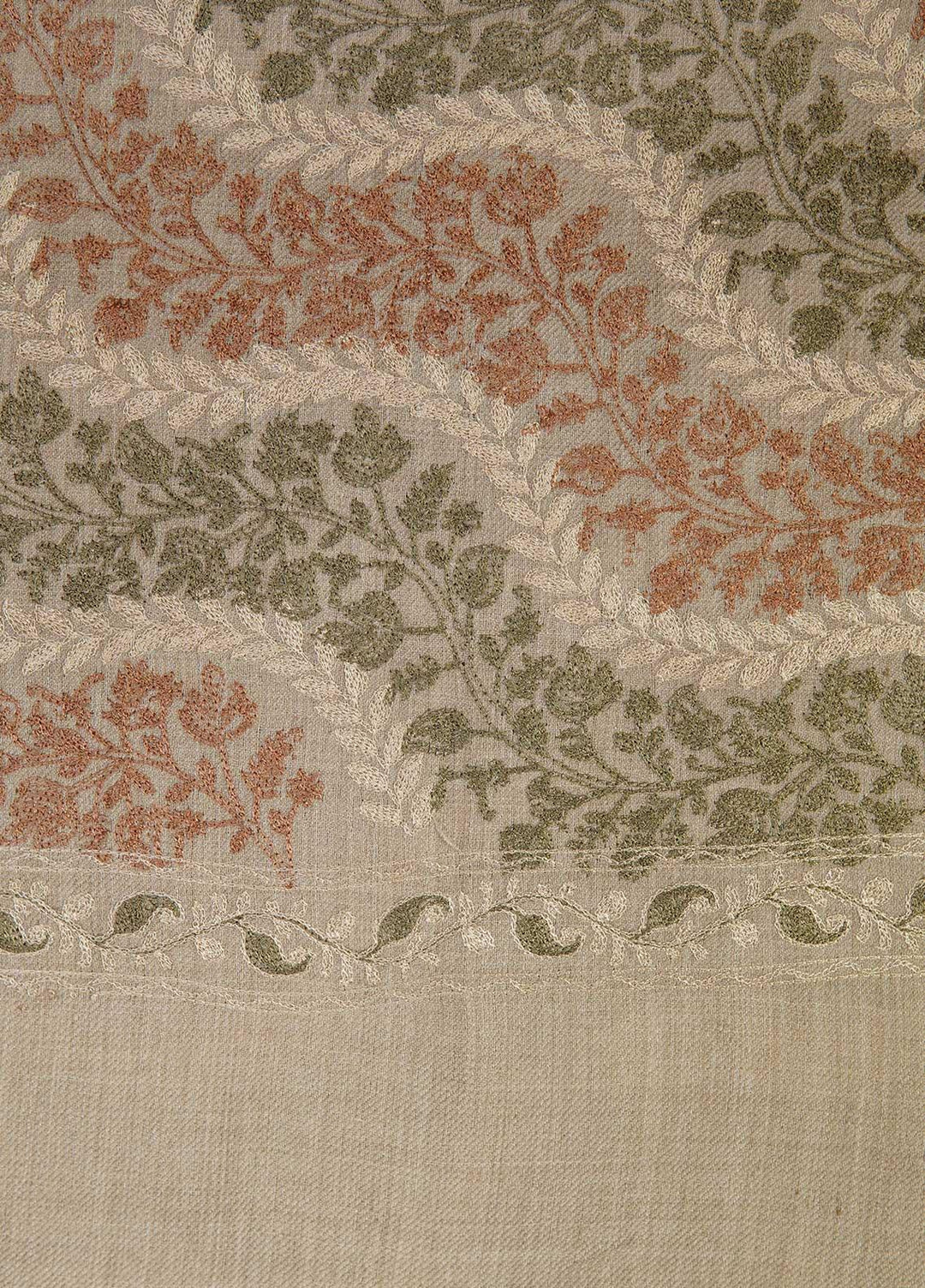 Sanaulla Exclusive Range  Pashmina  Shawls AKP-04 Beige 02 - Pashmina Shawls